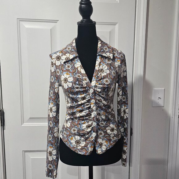 Maeve floral long sleeve topsize XS - Picture 1 of 12